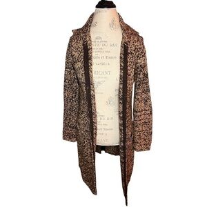 J. Crew Brown Duster Knit Cardigan Sweater with Hook & Eye Size S